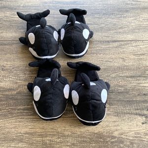 Orca whale slippers